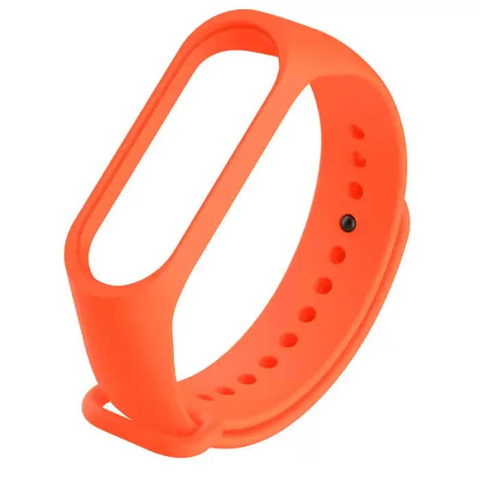 Силіконовий помаранчевий ремінець на фітнес трекер Xiaomi mi band 4 / 3 браслет аксесуар заміна