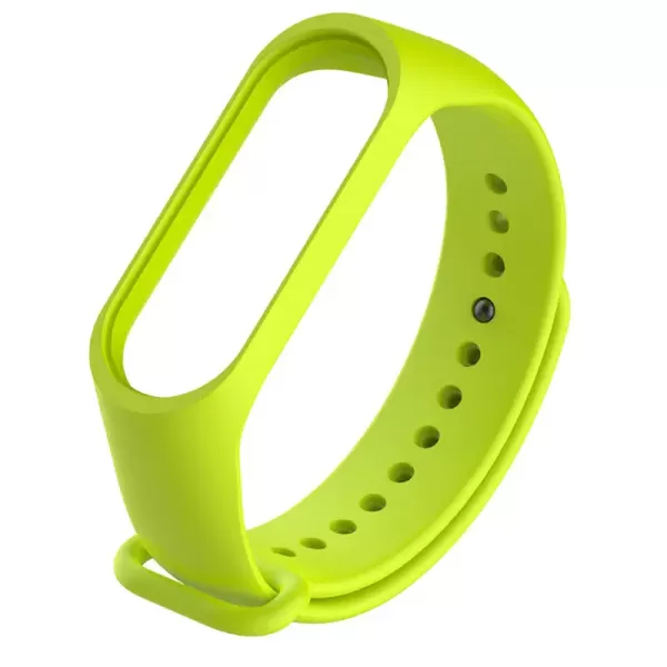 Силіконовий ремінець кольору лайм на фітнес трекер Xiaomi mi band 4 / Xiaomi mi band 3