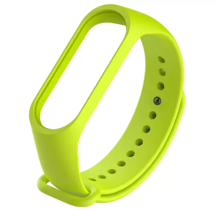 Силіконовий ремінець кольору лайм на фітнес трекер Xiaomi mi band 4 / Xiaomi mi band 3