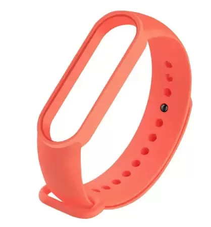 Силіконовий помаранчевий ремінець на фітнес трекер Xiaomi mi band 5 браслет аксесуар заміна