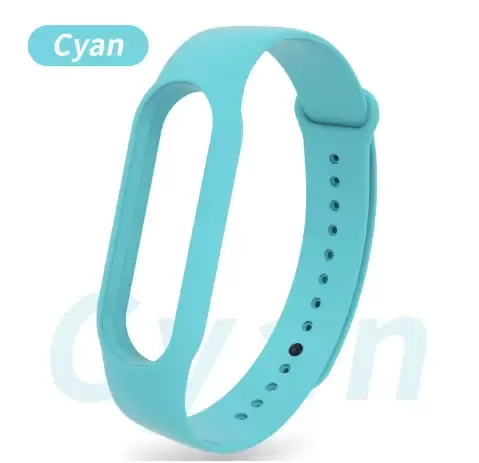 Силіконовий бірюзовий ремінець на фітнес трекер Xiaomi mi band 5 та Xiaomi mi band 6 Колір Бірюзовий