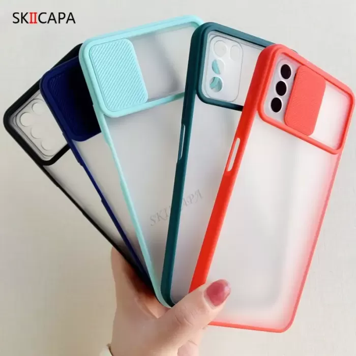Чохол бампер soft-touch з шторкою для камери Xiaomi POCO M3 Колір Синій