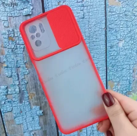 Чохол бампер soft-touch з шторкою для камери Xiaomi POCO M3 Колір Червоний