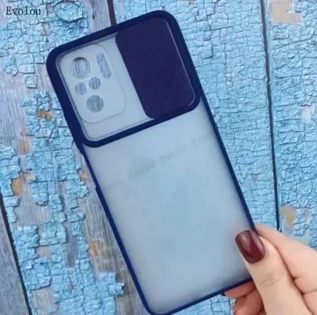 Чохол бампер soft-touch з шторкою для камери Xiaomi POCO M3 Колір Синій