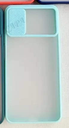 Чохол бампер soft-touch з шторкою для камери Xiaomi Redmi Note 10 4G та Xiaomi Redmi Note 10s Колір Бірюзовий