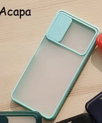 Чохол бампер soft-touch з шторкою для камери Xiaomi Redmi Note 10 4G та Xiaomi Redmi Note 10s Колір Бірюзовий