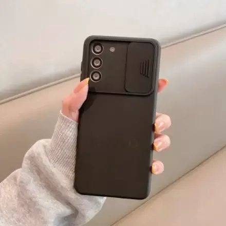 Чохол бампер матовий з шторкою для камери Xiaomi Redmi Note 10 4G Колір Чорний