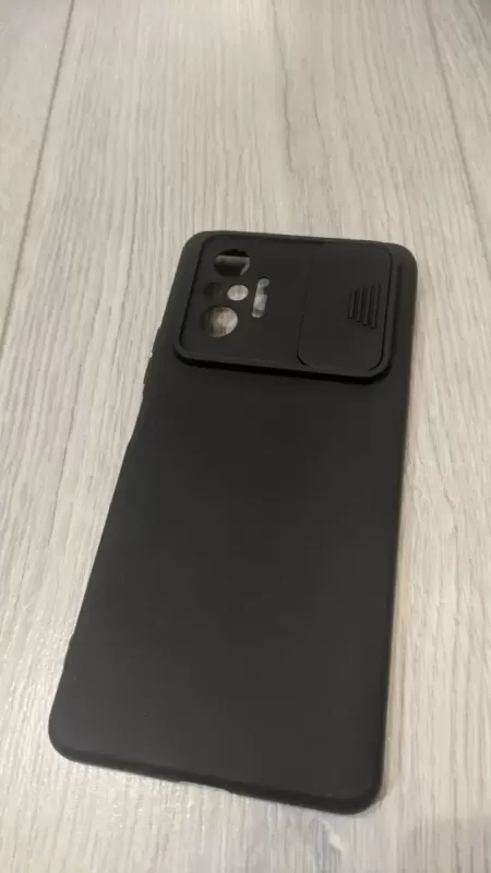 Чохол бампер матовий з шторкою для камери Xiaomi Redmi Note 10 4G Колір Чорний
