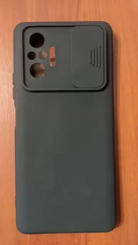 Чохол бампер матовий з шторкою для камери Xiaomi Redmi Note 10 4G Колір Чорний