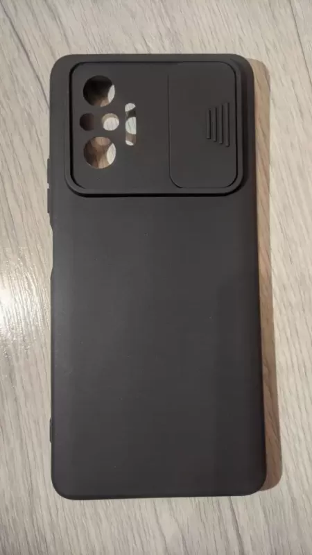 Чохол бампер матовий з шторкою для камери Xiaomi Redmi Note 10 4G Колір Чорний