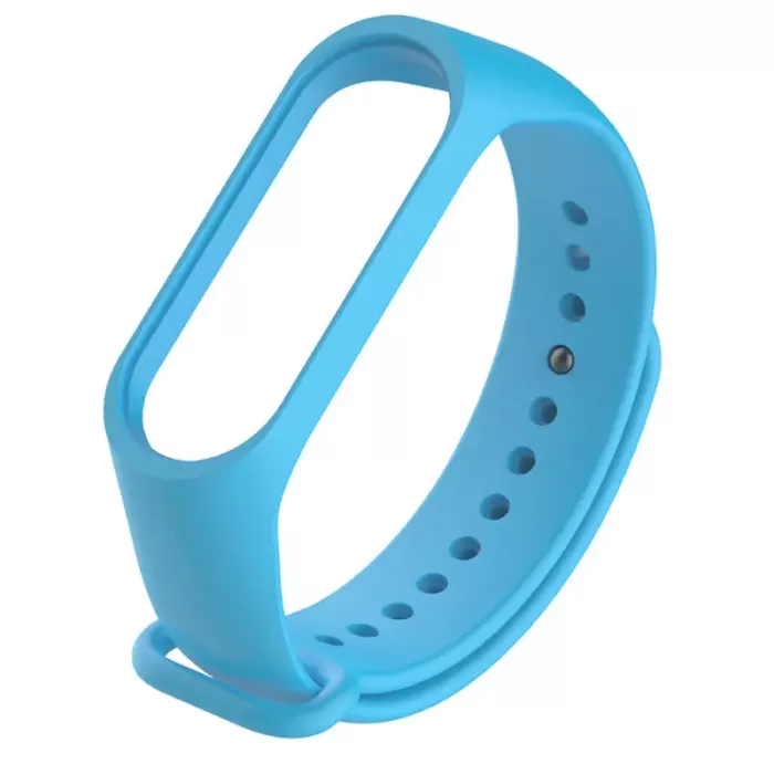 Силіконовий блакитний ремінець на фітнес трекер Xiaomi mi band 6 / Xiaomi mi band 5