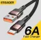 Кабель ESSAGER USB Type-C 6A 66W Q.C. 3.0-4.0 1 метр швидкий заряд і передача даних