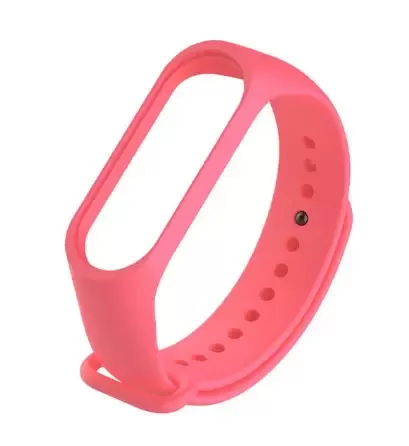Силіконовий ремінець на фітнес трекер Xiaomi mi band 7 Колір Рожевий