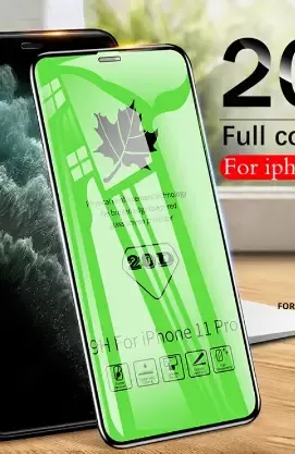 Захисне скло 20D для Apple iPhone 13 Pro Max повна проклейка олеофобне покриття