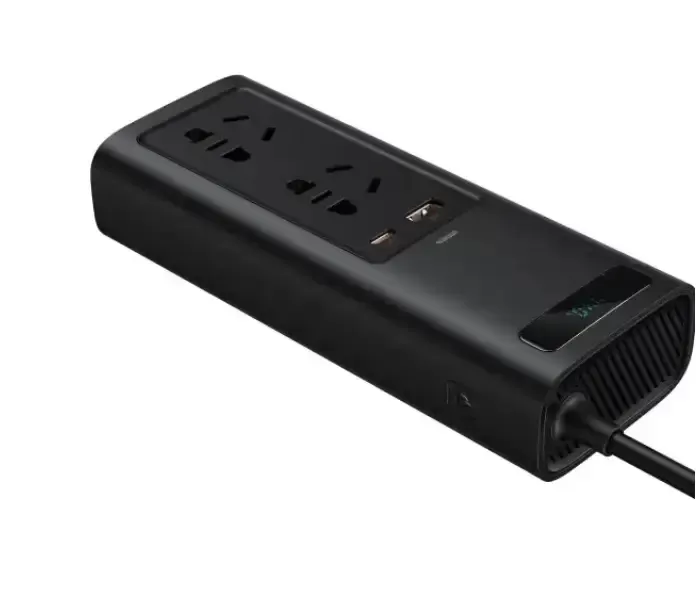 Автомобільний інвертор Baseus Car Inverter 220V 150W CN EU Black 2 розетки type-c USB