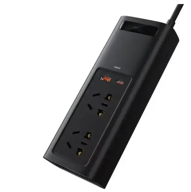 Автомобільний інвертор Baseus Car Inverter 220V 150W CN EU Black 2 розетки type-c USB