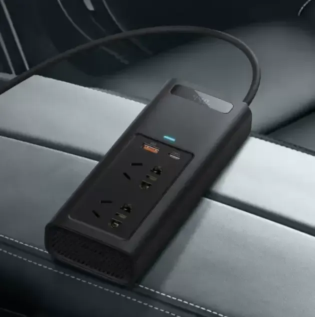 Автомобільний інвертор Baseus Car Inverter 220V 150W CN EU Black 2 розетки type-c USB