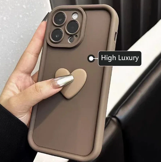 Чохол-бампер для Apple iPhone 14 Pro Max Колір Коричневий з сердцем