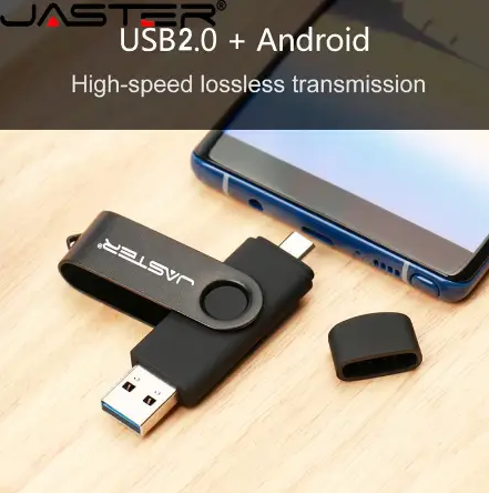 USB OTG флешка JASTER 64 Gb micro USB Колір Білий для телефону і комп'ютера