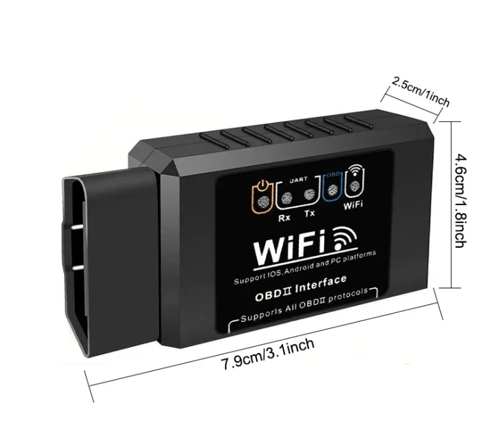 Автомобільний сканер ELM 327 v1.5 WiFi діагностика, OBD2 читати помилки чек чип PIC 18f25k80