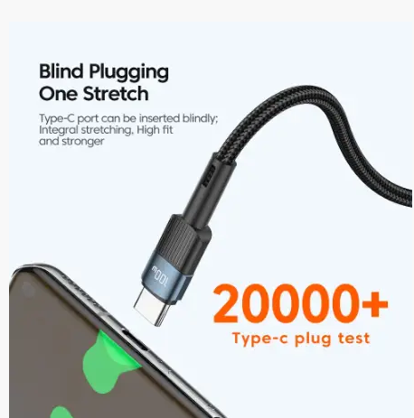 Кабель ESSAGER USB Type-C на Type-C 100W 1 метр Q.C. 3.0-4.0 PD швидка зарядка і передача даних