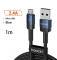 Кабель Toocki 2.4A Micro USB 1 метр Q.C. 3.0 4.0 швидка зарядка і передача даних
