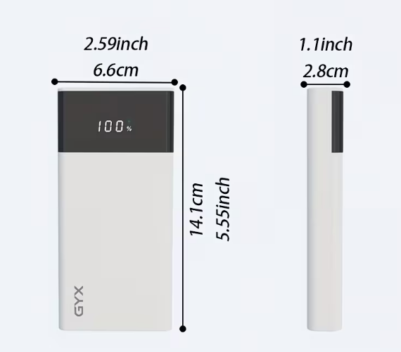 Зовнішній портативний акумулятор GYX SP04 22.5w 20000 mAh Power Bank з ліхтариком Білий