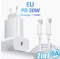 Швидкий зарядний пристрій TYPE-C з кабелем lightning - type-c 1м QC 3.0 PD 20 Вт для Apple iPhone