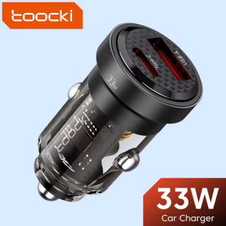 Автомобільний зарядний пристрій адаптер Toocki 33W 5A QC PD 3.0 SCP Car Charger Quick Charge TQ-CC11G