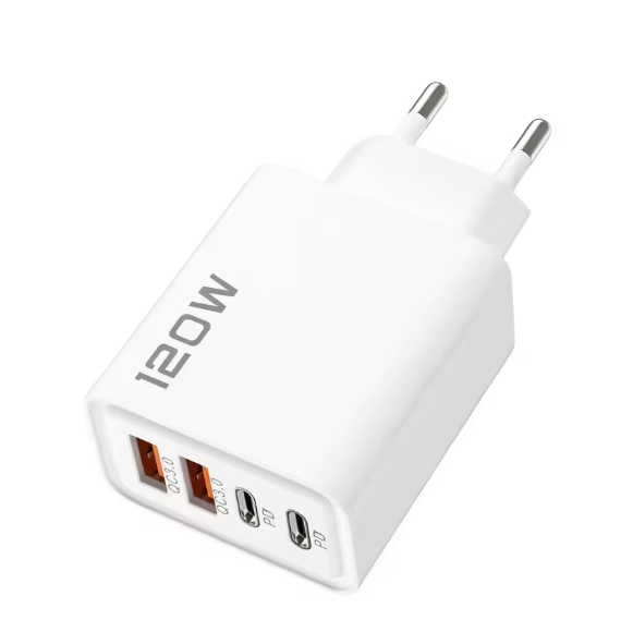 Швидкий зарядний пристрій модель "NC-22 120w" 2*USB + 2*type-c PD QC3.0