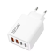Швидкий зарядний пристрій модель "NC-22 120w" 2*USB + 2*type-c PD QC3.0