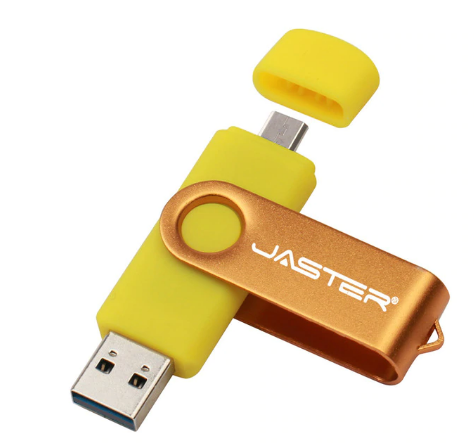 USB OTG флешка JASTER 64 Gb micro USB Колір Жовтий для телефону і комп'ютера