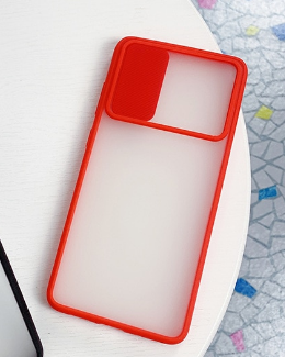 Чохол бампер soft-touch з шторкою для камери Xiaomi Redmi Note 10 4G та Xiaomi Redmi Note 10s Колір Червоний