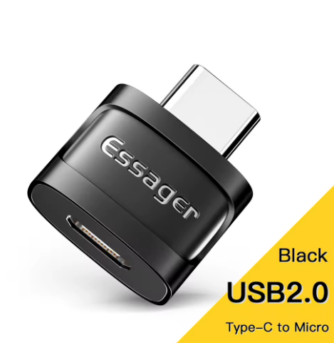Перехідник-адаптер Essager OTG micro USB на type-c