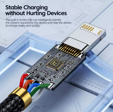 Кабель Toocki USB - lightning для Apple iPhone iPad 2.4А довжина 2 метри швидка зарядка і передача даних
