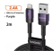 Кабель Toocki USB - lightning для Apple iPhone iPad 2.4А довжина 1 метр швидка зарядка і передача даних